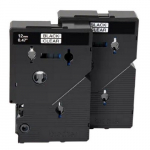 0.47" Black on Clear Tape for P-Touch 25.2 ft