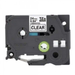 1" Black Print on Clear Label Tape