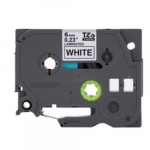 1/4" Black Print on White Label Tape