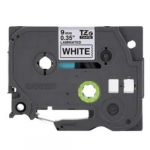 3/8" Black Print on White Label Tape