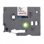 3/4" Red Print on White Label Tape
