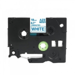 3/4" Blue Print on White Label Tape