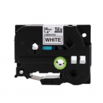 1 1/2" Black Print on White Label Tape