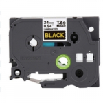 1" Gold Print on Black Label Tape