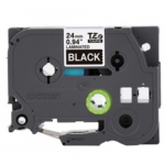 1" White Print on Black Label Tape