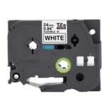 1" Black Print on White Flexible ID Label Tape