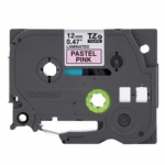 1/2" Black Print on Pastel Pink Label Tape