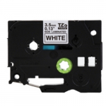 1/8" Black Print on White Super Narrow Label Tape