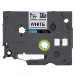 1/4" Black Print on White Extra Strength Label Tape