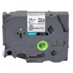 3/4" Black Print on White Security Label Tape