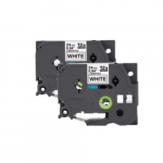 1" Black on White Laminated Label Tapes