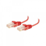 Snagless Unshielded Slim Network Cable, Red, 7'