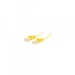 Snagless Unshielded Slim Network Cable, Yellow, 1'