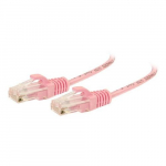 Snagless Unshielded Slim Network Cable, Pink, 7'