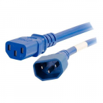 Power Cord, C14 to C13, Blue, 1ft, 250V, 10A, 18AWG