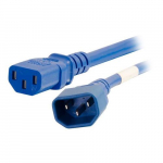 Power Cord, C14 to C13, Thermoplastic, Blue, 5ft