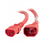 Power Cord, C14 to C13, 14AWG, Red, 5ft