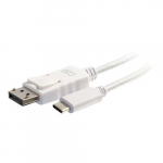 USB-C to DisplayPort Adapter Cable, White, 3ft