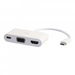 USB-C to HDMI and VGA Adapter Converter, White