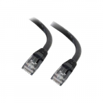 Snagless Unshielded Patch Cable, Black, 1ft, 550MHz