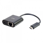 USB-C to Ethernet Adapter with Power Delivery, Black