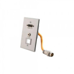 Wall Plate, Single Gang VGA HD15/3.5mm/Keystone