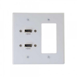 Wall Plate Transmitter, One Compatible Cutout, White