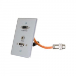 Wall Plate, HDMI, Stereo Audio Transmitter, Aluminum
