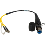 OpticalCON Quad Fiber Breakout Cable, 18"