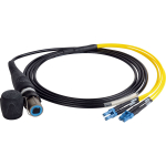 OpticalCON Quad Fiber Breakout Cable, 10'