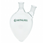 100mL 2-Neck Pear Shaped Flask, 14/20 Joint