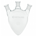 100mL 3-Neck Pear Shaped Flask, 14/20 Joint