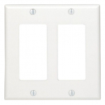Double Gang White Decora Wall Plate Cover