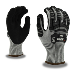 13G Dark Gray CRX Fiber Gloves Black Sandy Nitrile S