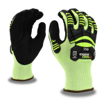 15G Dark Gray CRX Fiber Gloves Black Sandy Nitrile XL