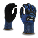 18G Dark Gray CRX Fiber Gloves Black Sandy Nitrile S