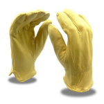 Deerskin Driver Gloves Unlined Elastic Keystone Large