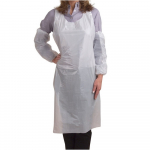 2mil White Polyethylene Apron Embossed