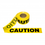 Yellow Barricade Tape, "Caution", 3 Mil, Non-Flammable
