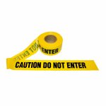 Yellow Barricade Tape, "Caution Do Not Enter", 4 Mil