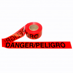 Red Barricade Tape, "Danger/Peligro", Non-Toxic, 2 Mil