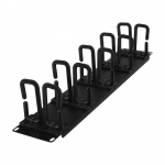 Carbon 2U Flexible Ring Cable Manager