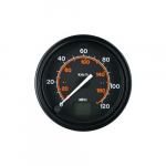 DLX2 Speedometer with Odometer, 12 V, Black