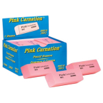 Pink Carnation Wedge Eraser, Small