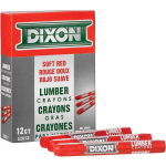 Lumber Crayon, Hex 4-1/2" x 1/2", Soft Red