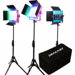 X Series LED500 RGB and Bi-Color LED 3 Light Kit