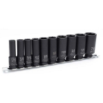 3/8" SAE Deep 10 Piece Impact Socket