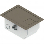 Raised Access Floor Box, Solid Cover, Clay