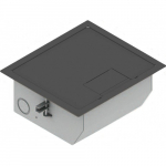 Raised Access Floor Box, Solid Cover, Gray