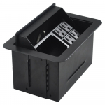 Black Table Top Tilt Up Box with 4 AC Outlets